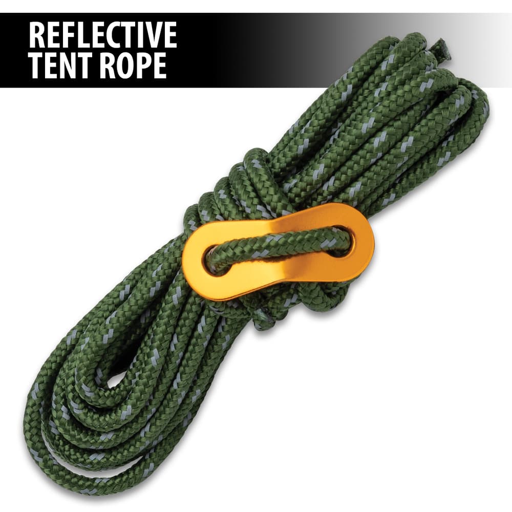 Full image of OD green NightGuard Reflective Tent Rope image number 0